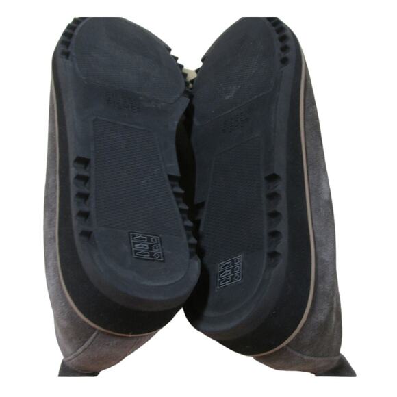 Eileen Fisher Gray Suede Slip On Platform Loafer Size 7 Pull Tab Round Toe NWOB - Picture 9 of 10